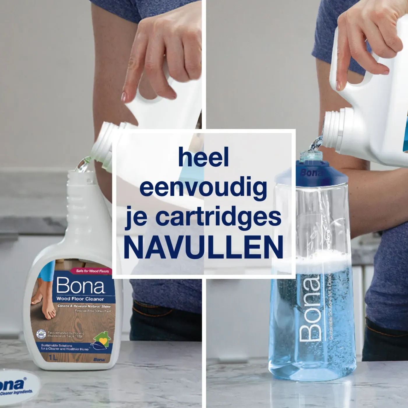 Bona Houten Vloer Reiniger - Parketreiniger - Navulling 4 Liter - Gebruiksklaar