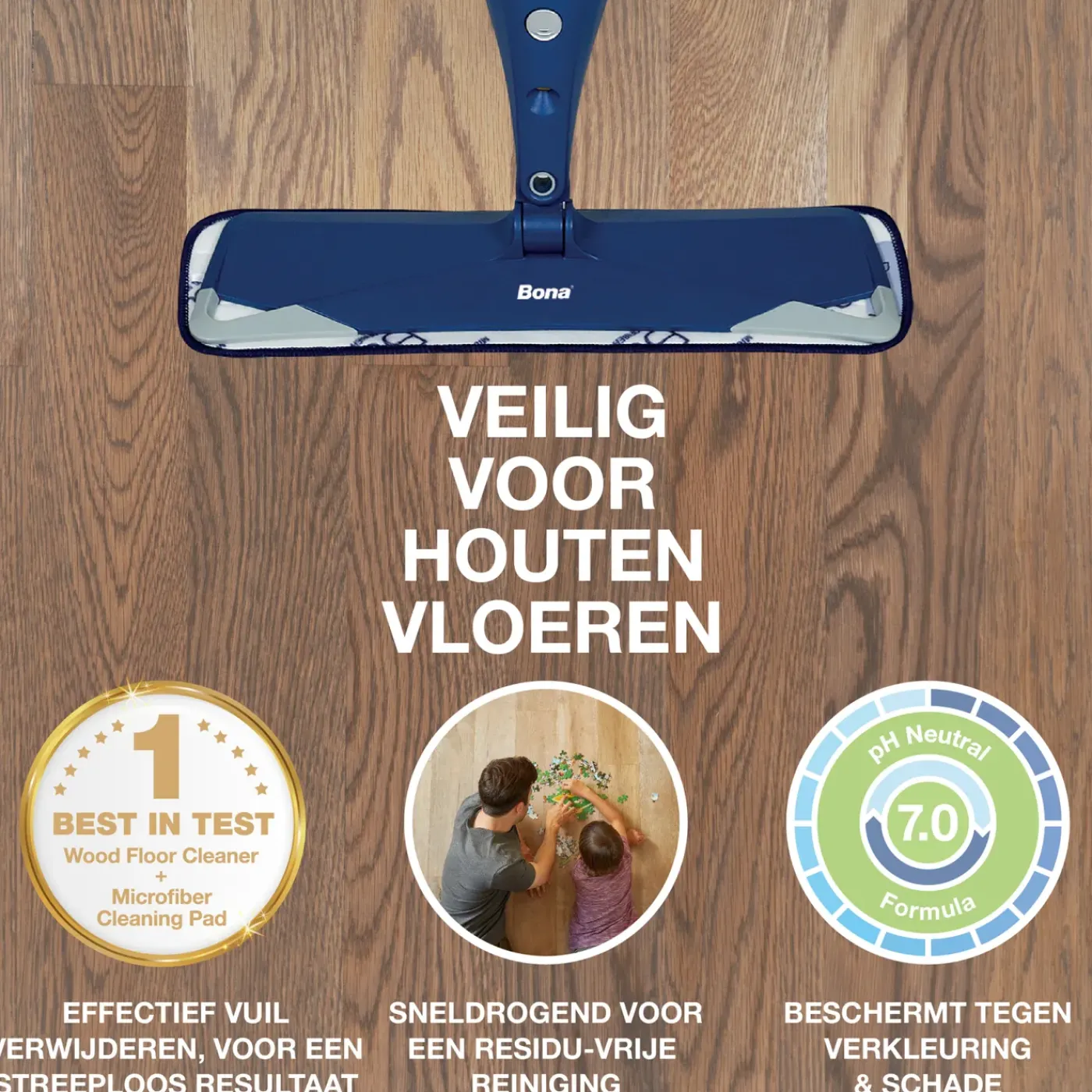 Bona Houten Vloer Reiniger - Parketreiniger - Navulling 4 Liter - Gebruiksklaar