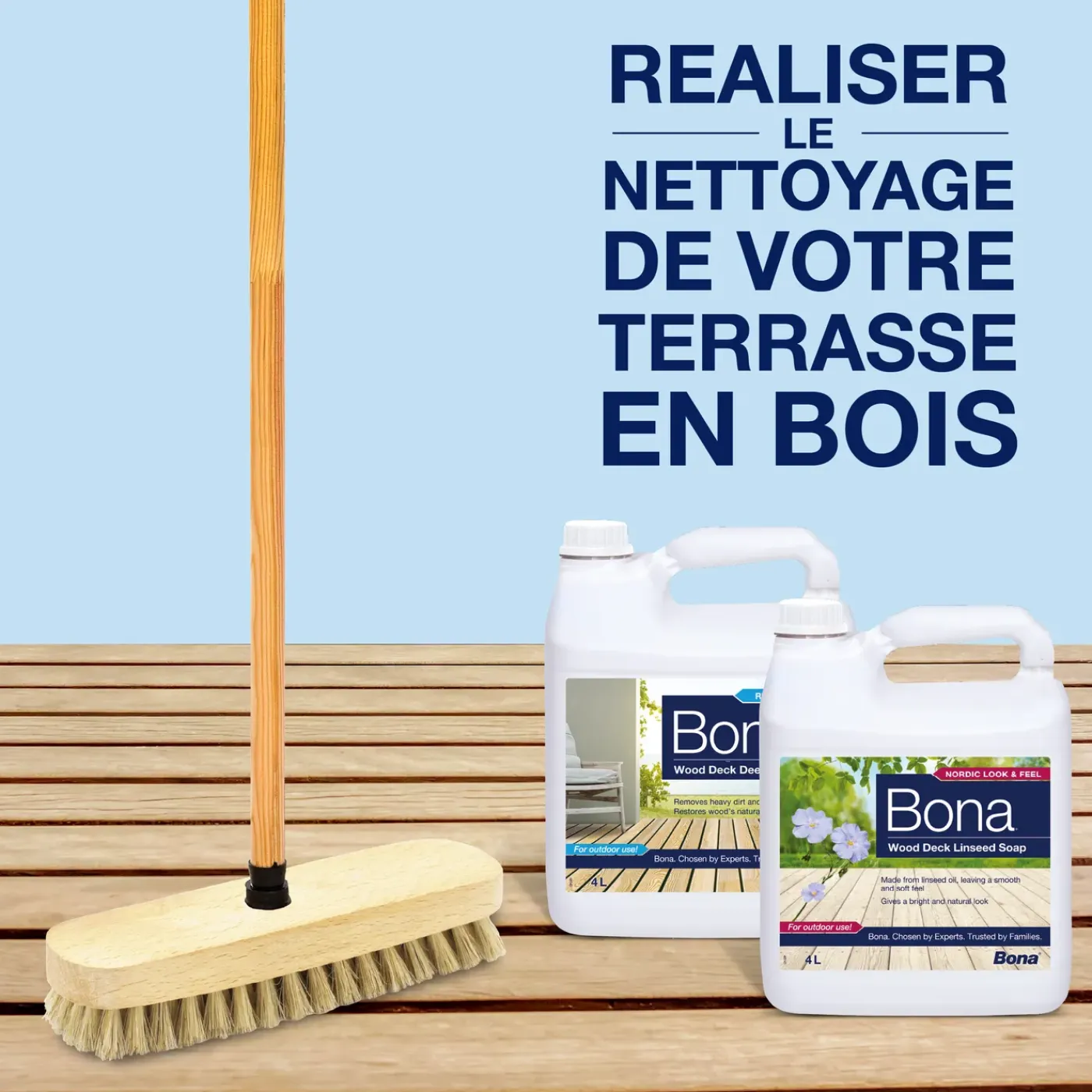 Bona Wood Deck Linseed Soap - Lijnoliezeep Vloeistof 4L - Terras Onderhoud - Natuurzeep