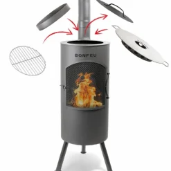 BonFeu BonTino LP Zwart Tuinhaard