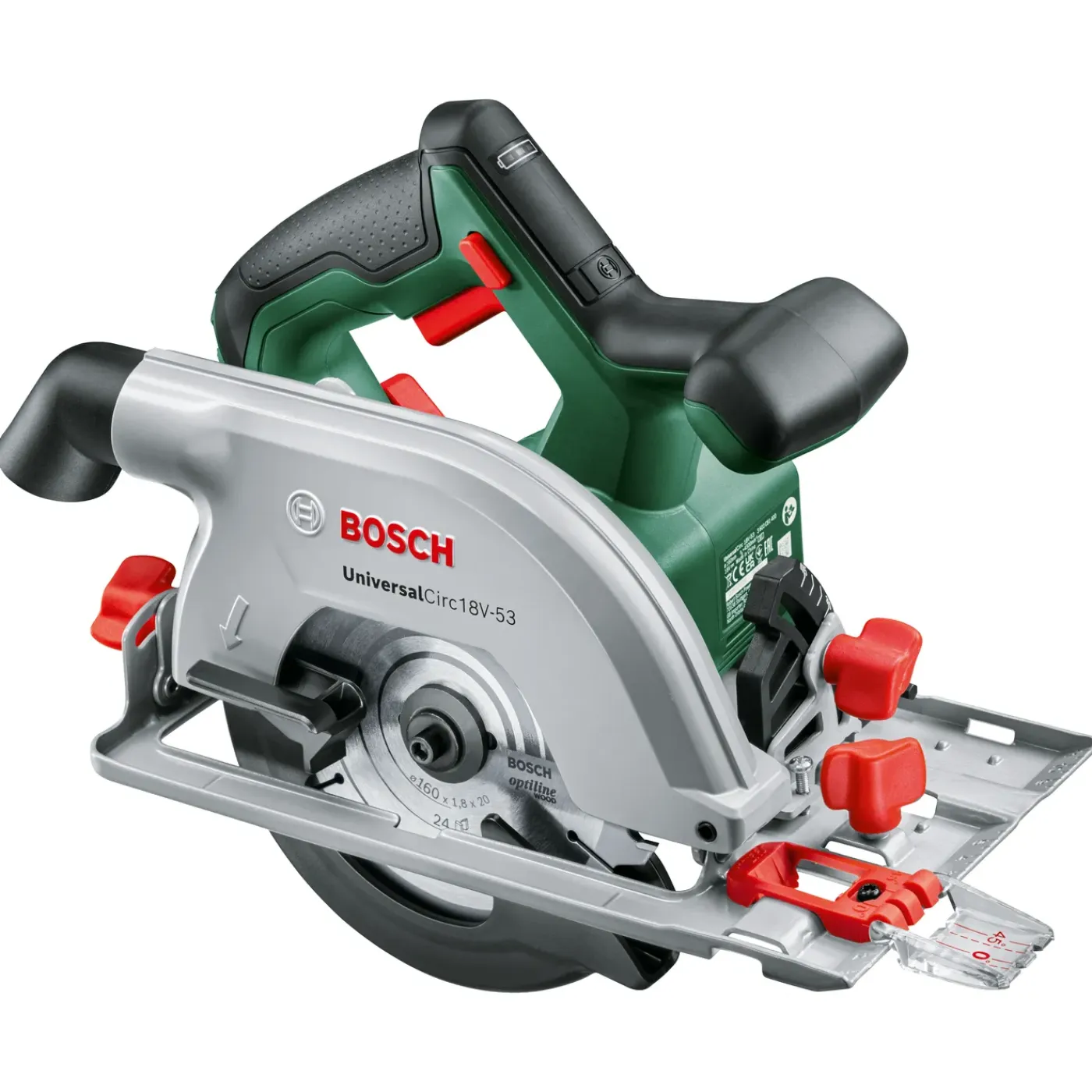 Bosch Accucirkelzaag UniversalCirc 18V-53 - Zaagdiepte 53mm - diam. 160mm - 18V