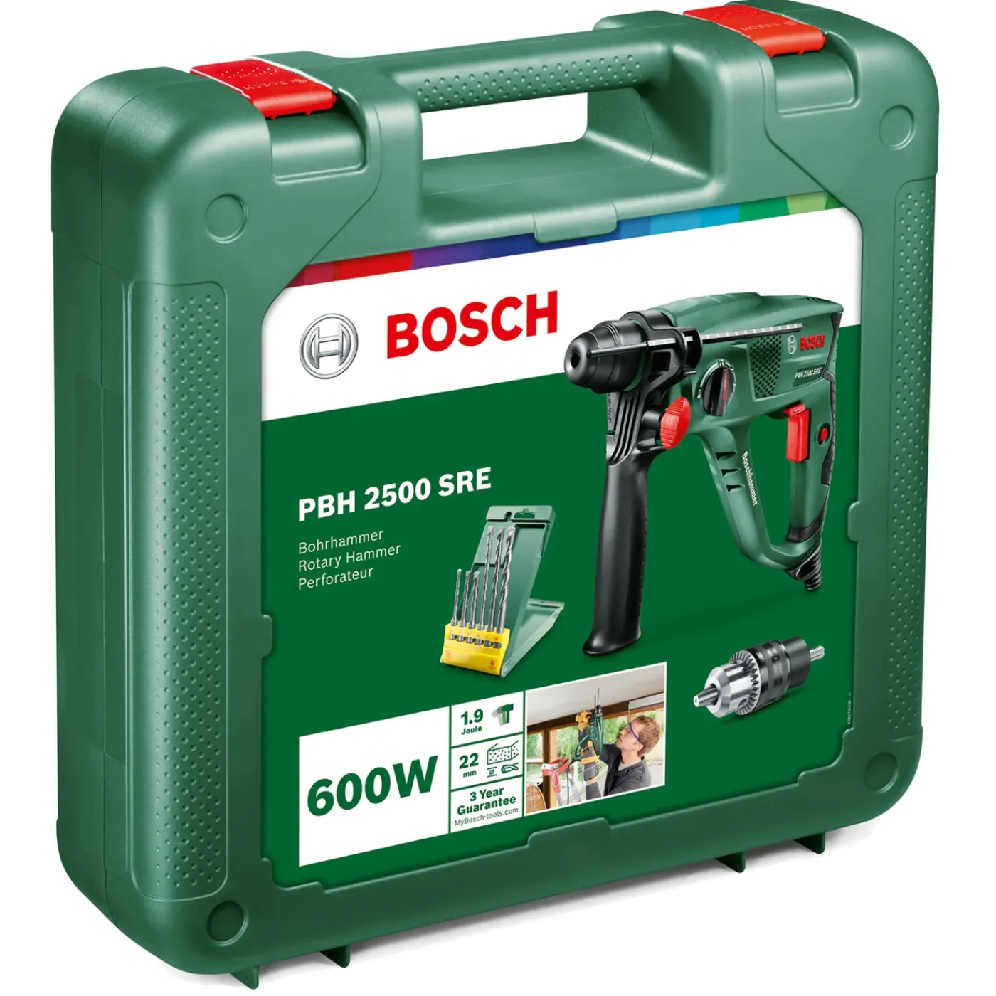 Bosch - Boorhamer - PBH 2500 SRE - Gesnoerd - 230V - 1,9 J - SDS-Plus