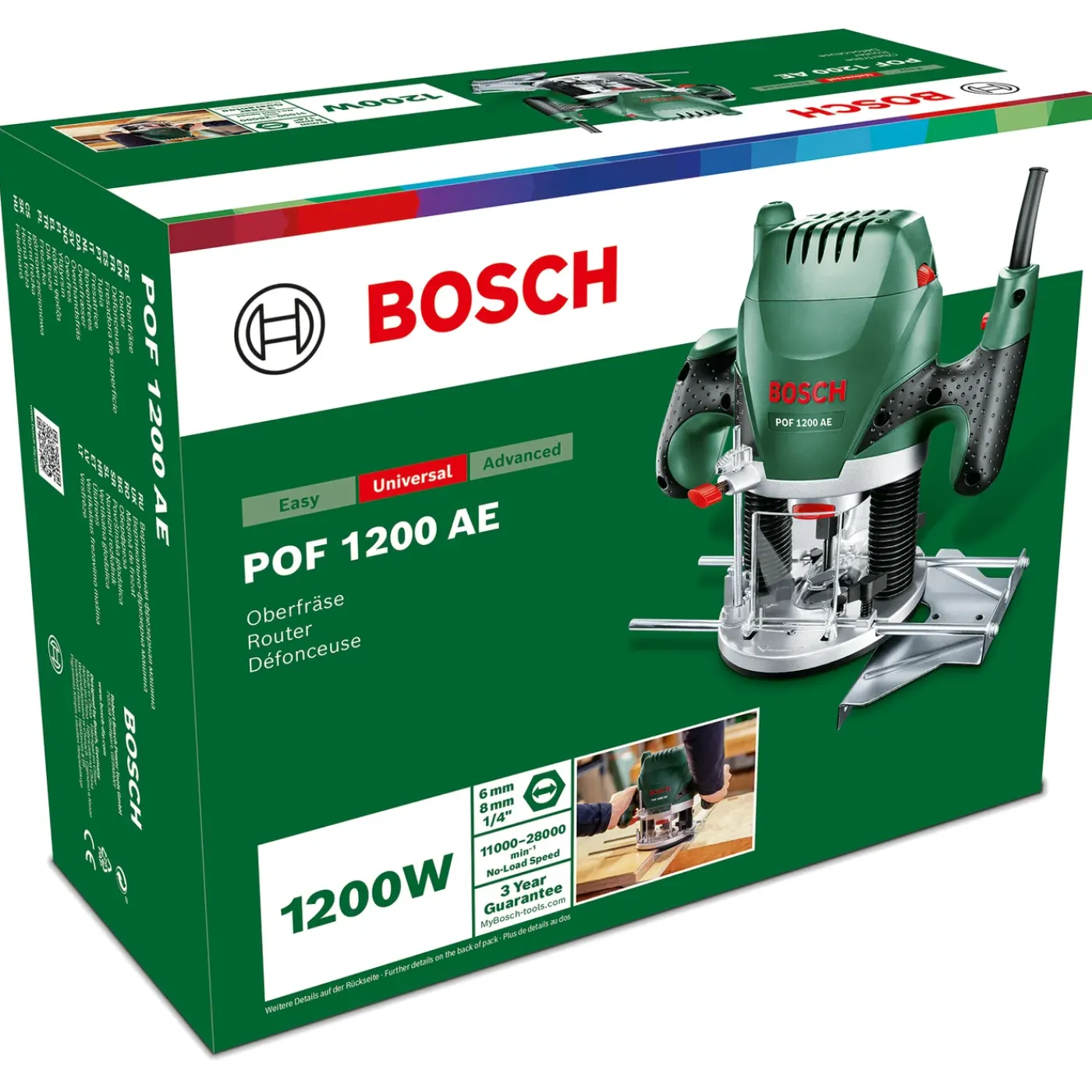 Bosch bovenfrees POF 1200 AE - 1200W - Met snoer