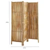 BOX & BEYOND Box And Beyond Scherm Natuurlijk Bamboe 3 Panelen 160 X 139 Cm