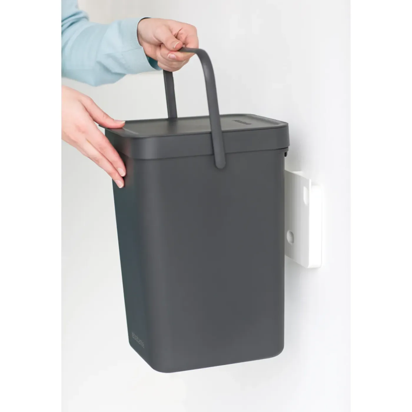 Brabantia Afvalbak Sort & Go - Kunststof - Donkergrijs - 20x24.9x35.1cm - 12L