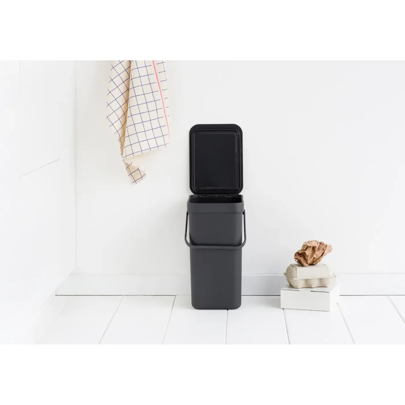 Brabantia Afvalbak Sort & Go - Kunststof - Donkergrijs - 20x24.9x35.1cm - 12L