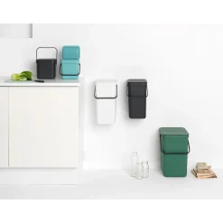 Brabantia Afvalbak Sort & Go - Kunststof - Donkergrijs - 20x24.9x35.1cm - 12L