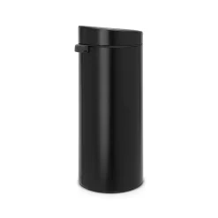 Brabantia Afvalbak Touch Bin - Staal - Mat Zwart - 29.5x32x72cm - 30L