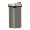 Brabantia Afvalbak Touch Bin - Staal - Platinum - 40x40x71cm - 60L