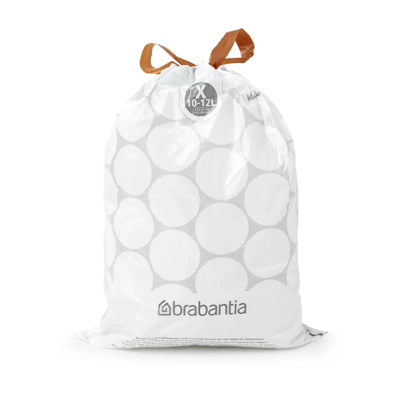 Brabantia afvalzak PerfectFit X wit 10-12L 20 stuks