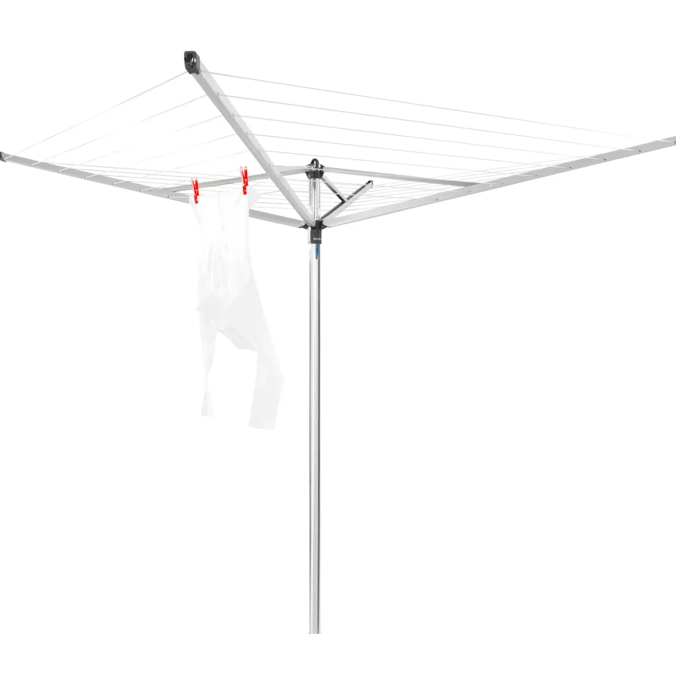 Brabantia - Droogmolen 40 meter met metalen grondanker - Topspinner - Staal - Metallic Grey