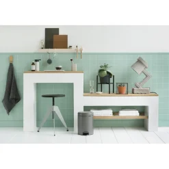 Brabantia Pedaalemmer NewIcon - Staal - Platinum - 26.3x21.7x30.2cm - 5L