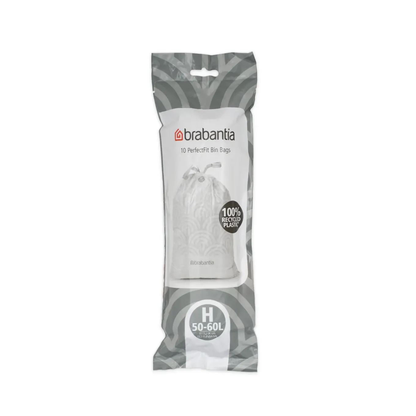 Brabantia PerfectFit Afvalzak met trekbandsluiting - 50/60 l - Code H - 10 stuks