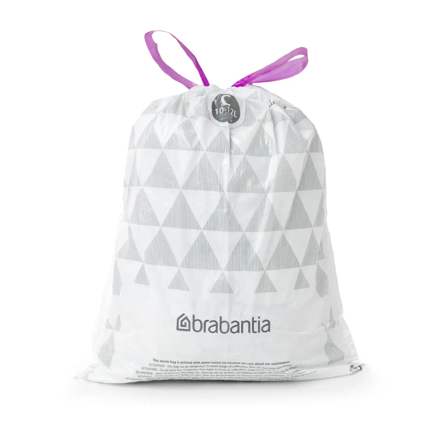 Brabantia PerfectFit afvalzak met trekbandsluiting code C 10-12L 40 stuks per dispenserverpakking
