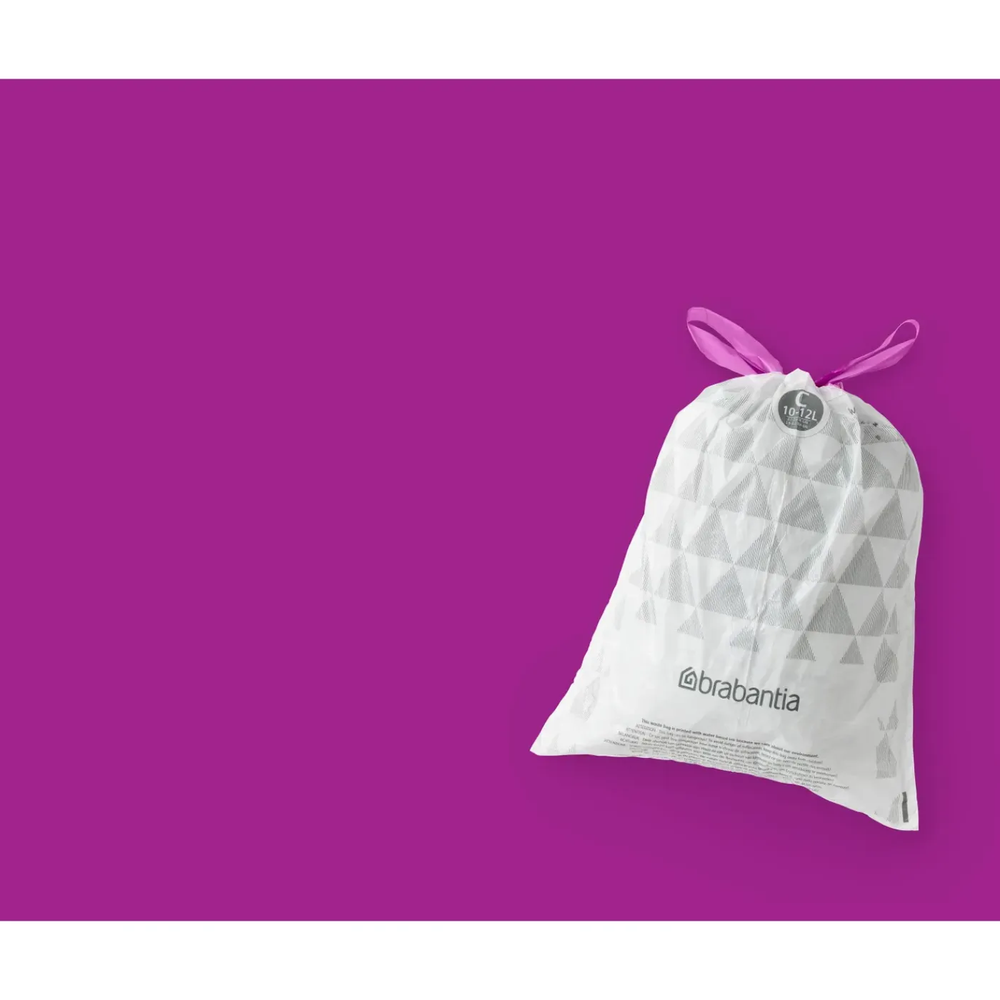 Brabantia PerfectFit afvalzak met trekbandsluiting code C 10-12L 40 stuks per dispenserverpakking