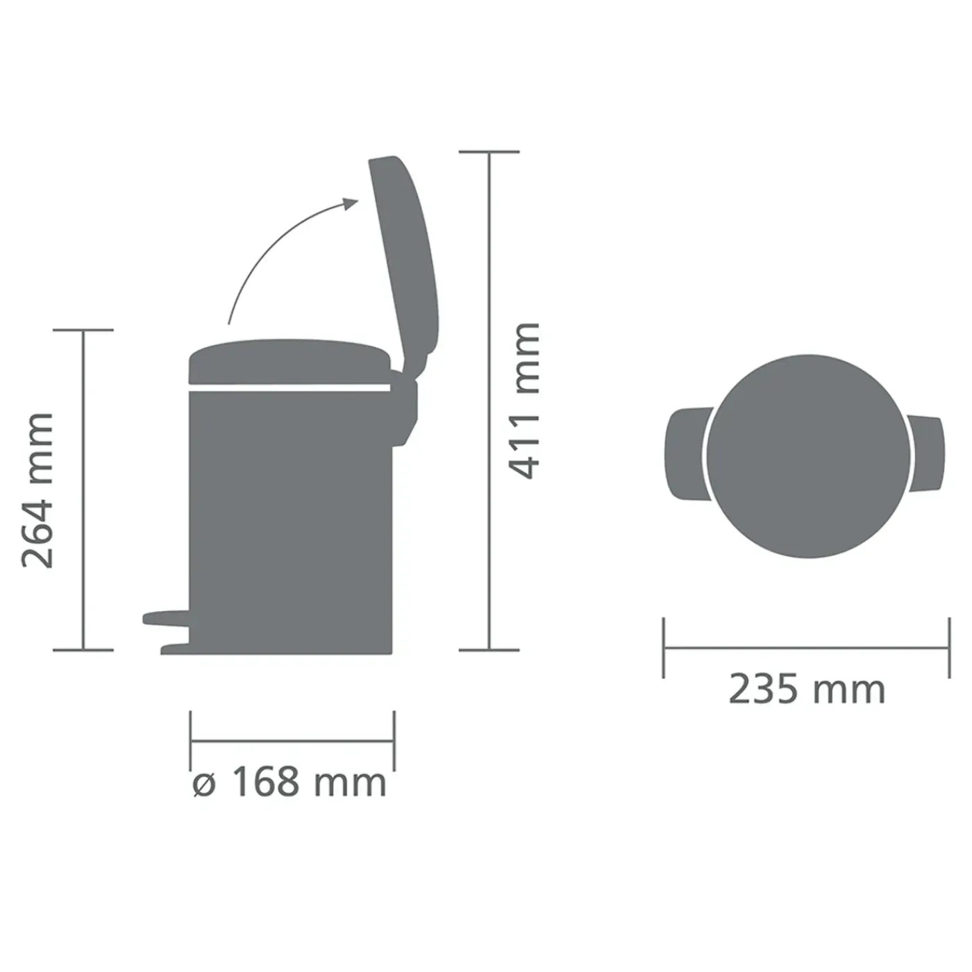 Brabantia prullenbak NewIcon 3L White