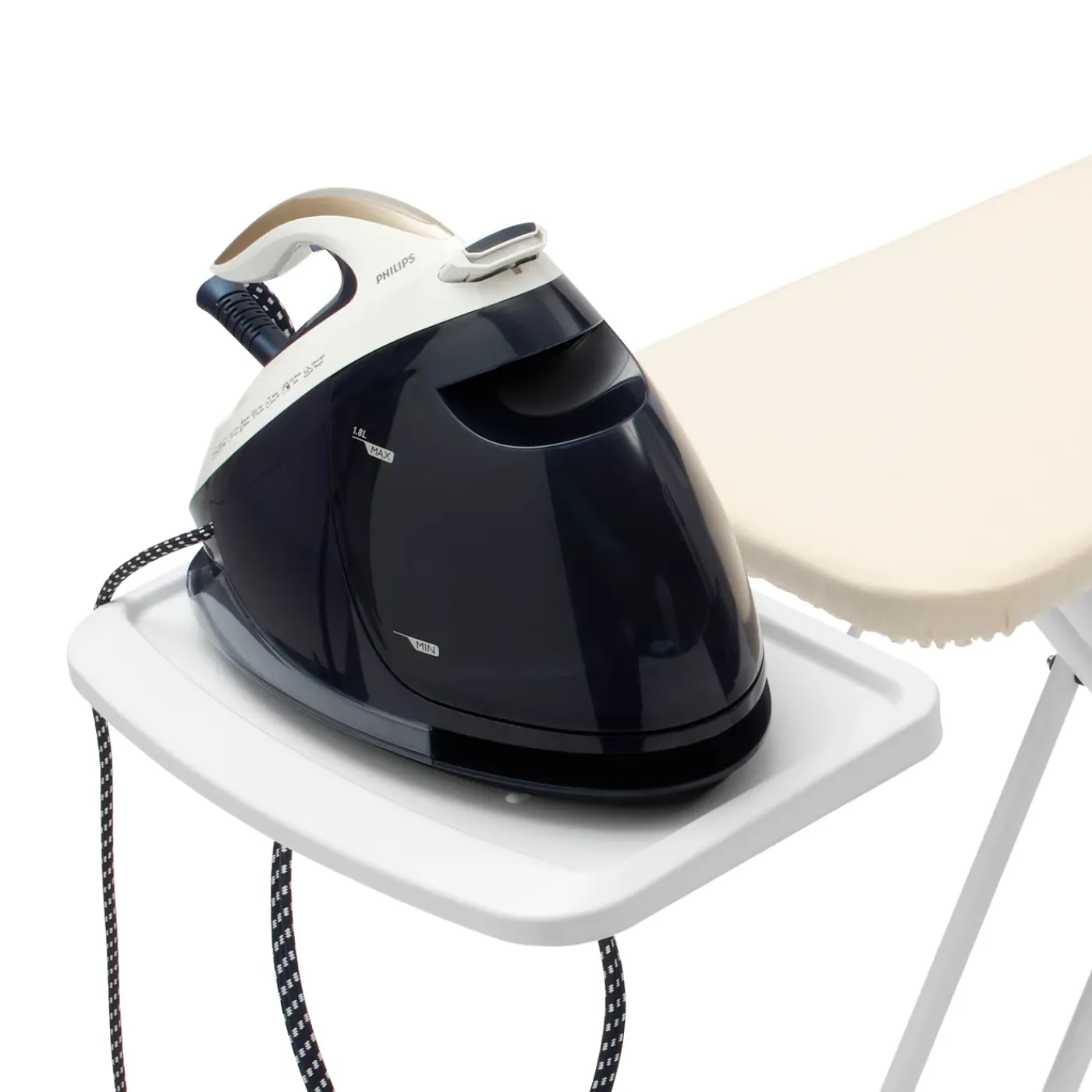 Brabantia - Strijkplank - 124 X 38 Cm, Solid Steam Unit Holder