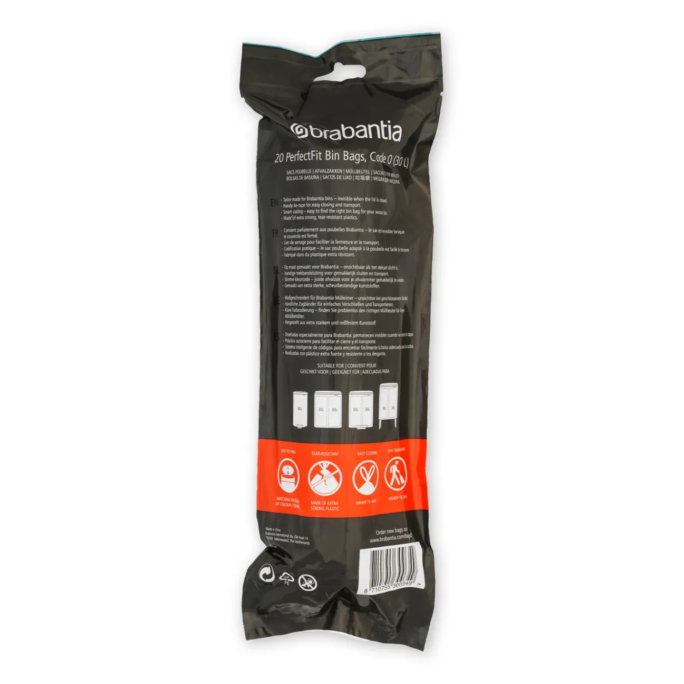 Brabantia vuilniszakken PerfectFit 30L code O 20 stuks
