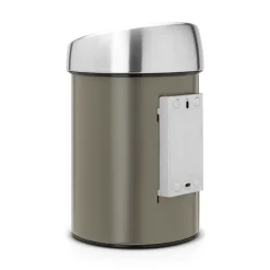 Brabantia wandafvalemmer Touch Bin 3L platinum grijs