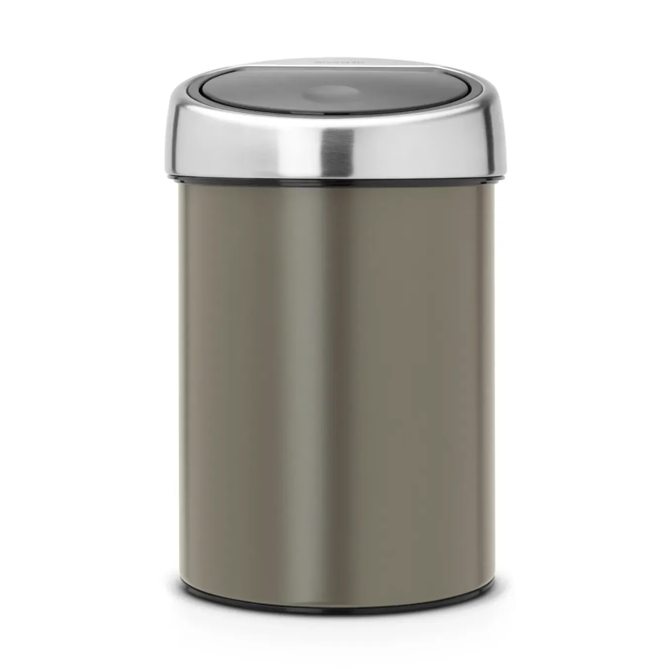 Brabantia wandafvalemmer Touch Bin 3L platinum grijs