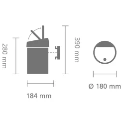 Brabantia wandafvalemmer Touch Bin 3L wit