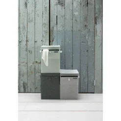 Brabantia wasmand met deksel stapelbaar 35L Pepper Black