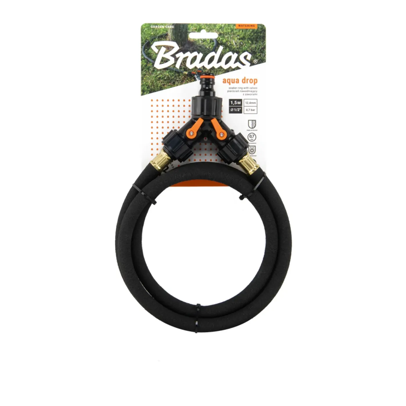 Bradas Aqua Drop Boomdruppelslang Met Kraantjes 1/2" - 1.5 Meter