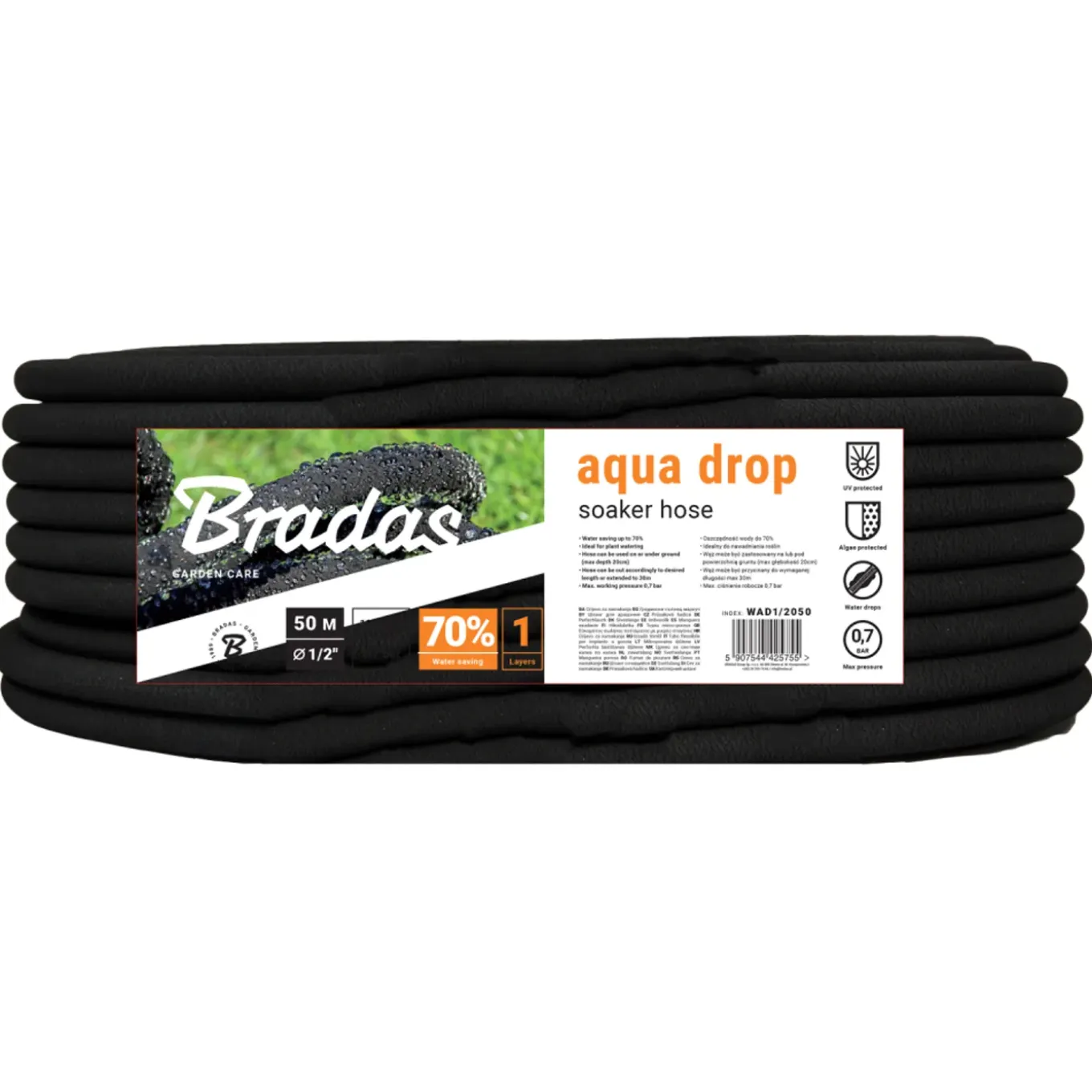 Bradas Bewateringsslang - Zweetslang 13 Mm (1/2") - 50m (exclusief Koppelingen)