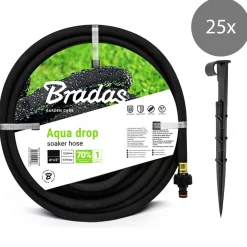 Bradas Bewateringsslang - Zweetslang 13 Mm (1/2") Inclusief Grondpennen 20m