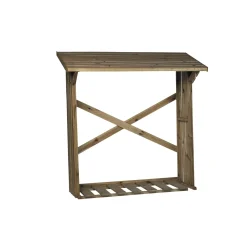 Overig Brandhoutberging met vloer sequoia 180x70x180cm