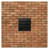 Brasq Brievenbus Hangend Zwart Rvs – Wandbrievenbus - Slot - Krantenvak - Montagemateriaal, Sleutels