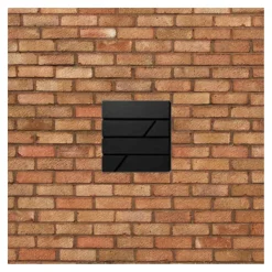 Brasq Brievenbus Hangend Zwart Rvs – Wandbrievenbus - Slot - Krantenvak - Montagemateriaal, Sleutels