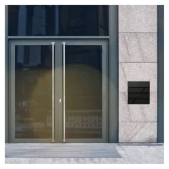 Brasq Brievenbus Hangend Zwart Rvs – Wandbrievenbus - Slot - Krantenvak - Montagemateriaal, Sleutels