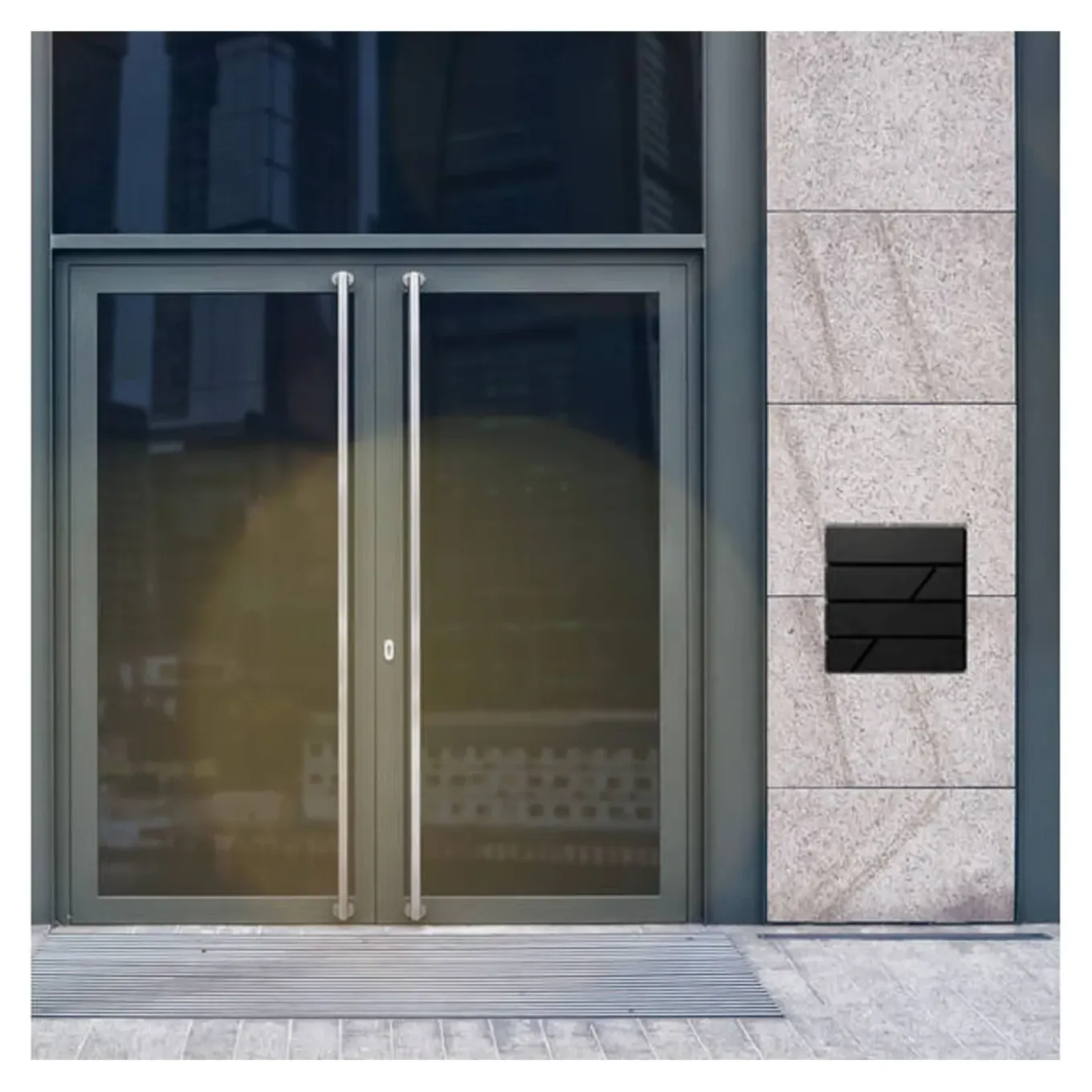 Brasq Brievenbus Hangend Zwart Rvs – Wandbrievenbus - Slot - Krantenvak - Montagemateriaal, Sleutels