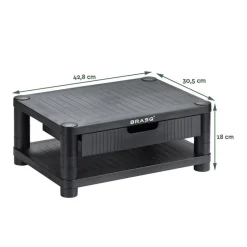 Brasq Monitorstandaard Zwart Ms200