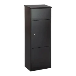 BRASQ Pakketbrievenbus Staand Staal Zwart 105x38x24 Cm – Brievenbus Met Slot Voor Xxl Pakketten