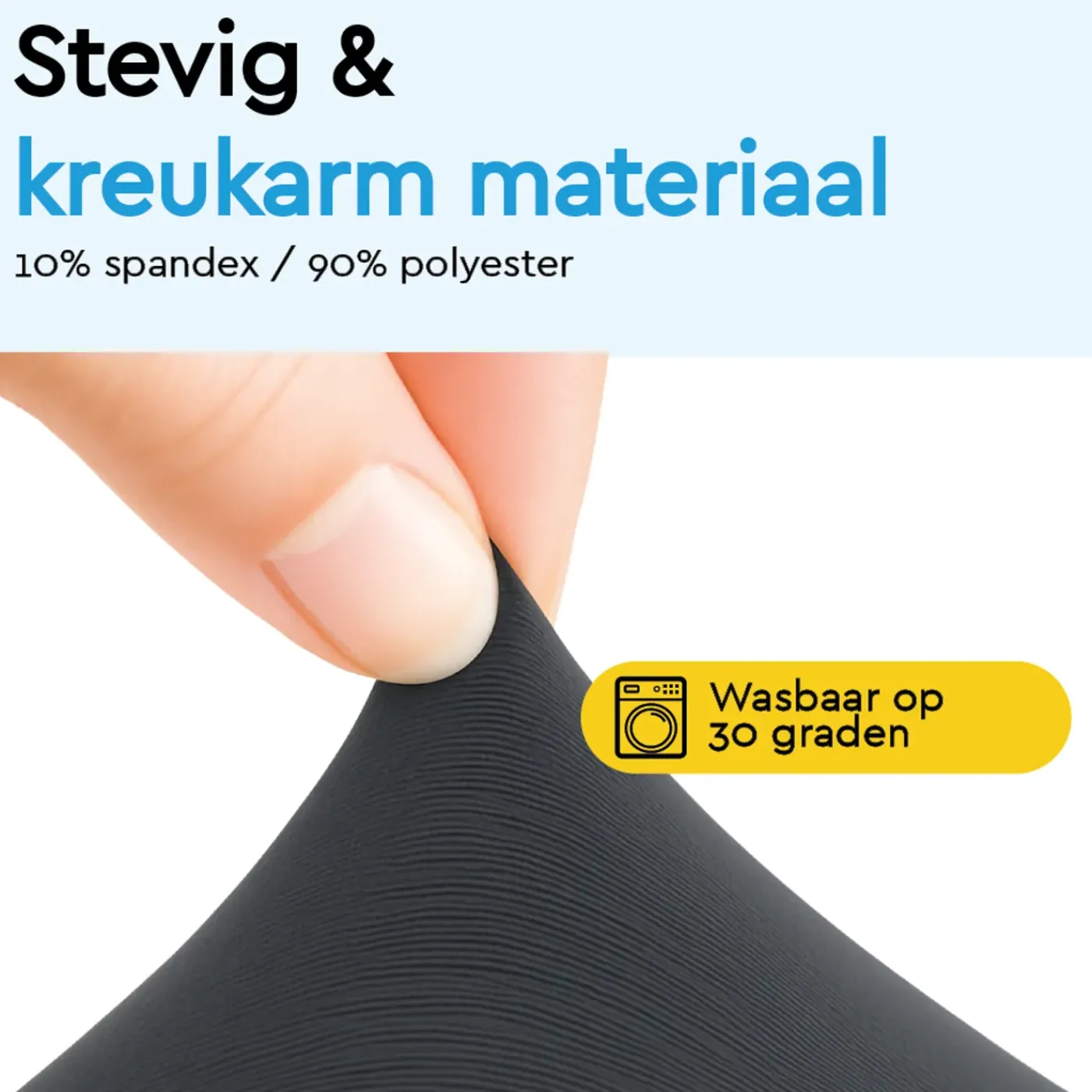 BRASQ Statafelrok Antraciet - Diameter 80cm - 74x110cm - Extra Stretch Voor Statafel