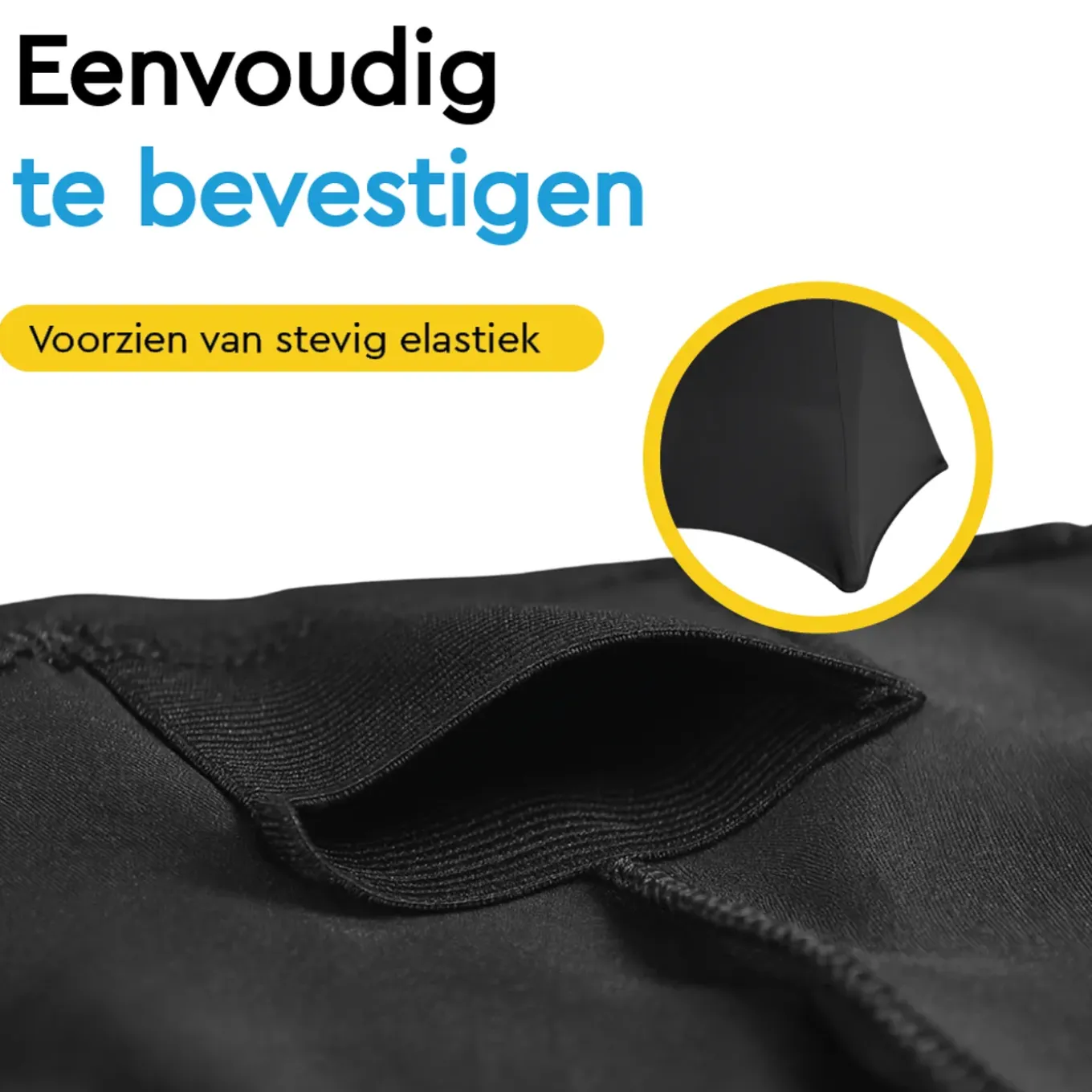 Brasq Statafelrok Zwart - Diameter 80cm - 74x110cm - Set Van 4 - Extra Stretch Voor Statafel