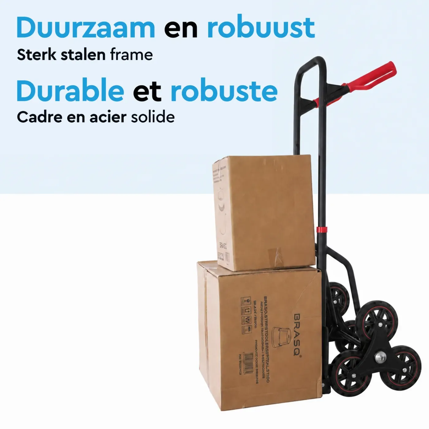 BRASQ Steekwagen Inklapbaar - Transportkar Staal - 120kg Draagvermogen - Transportwagen - Steekkar