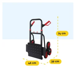 BRASQ Steekwagen Inklapbaar - Transportkar Staal - 120kg Draagvermogen - Transportwagen - Steekkar