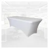 BRASQ Tafelrok Wit - 183x76x74cm - Tafelhoes Extra Stretch