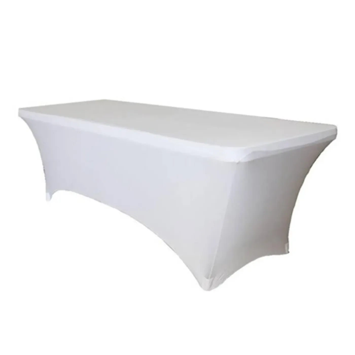 BRASQ Tafelrok Wit - 183x76x74cm - Tafelhoes Extra Stretch
