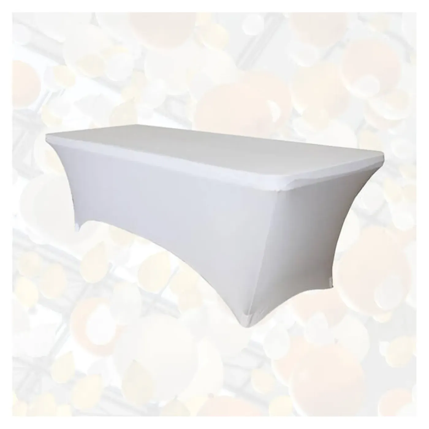 BRASQ Tafelrok Wit - 183x76x74cm - Tafelhoes Extra Stretch