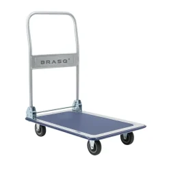 Brasq Trolley Inklapbaar - Plateauwagen 300kg Draagvermogen - Transportkar Staal - Transportwagen