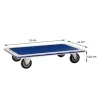 Brasq Trolley - Plateauwagen 150kg Draagvermogen - Transportkar Staal - Meubelroller - Platformwagen