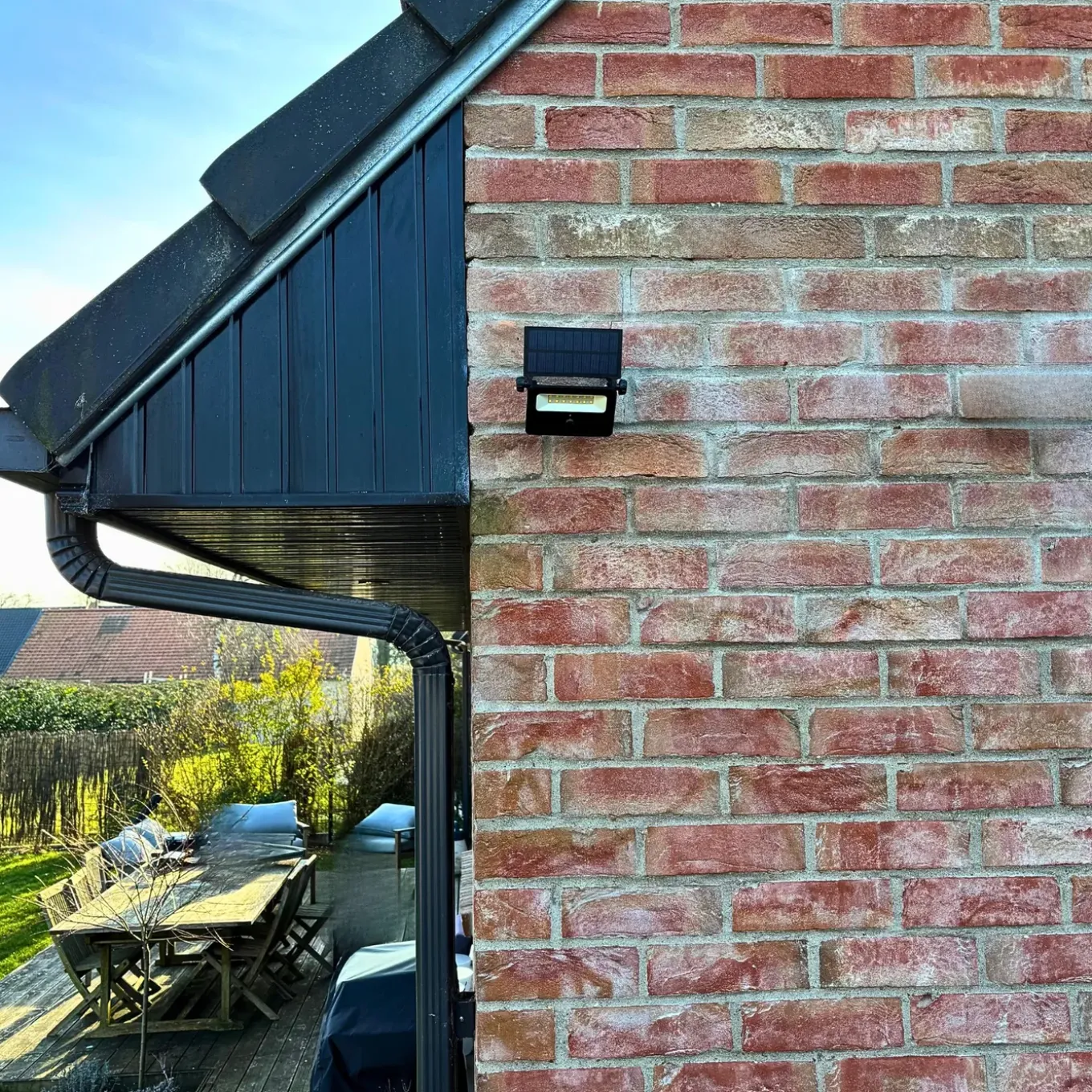 Breedstraler Solar Projector - Zwart - 8W - 850lm - Neutraal Wit - IP65 - met Bewegingssensor