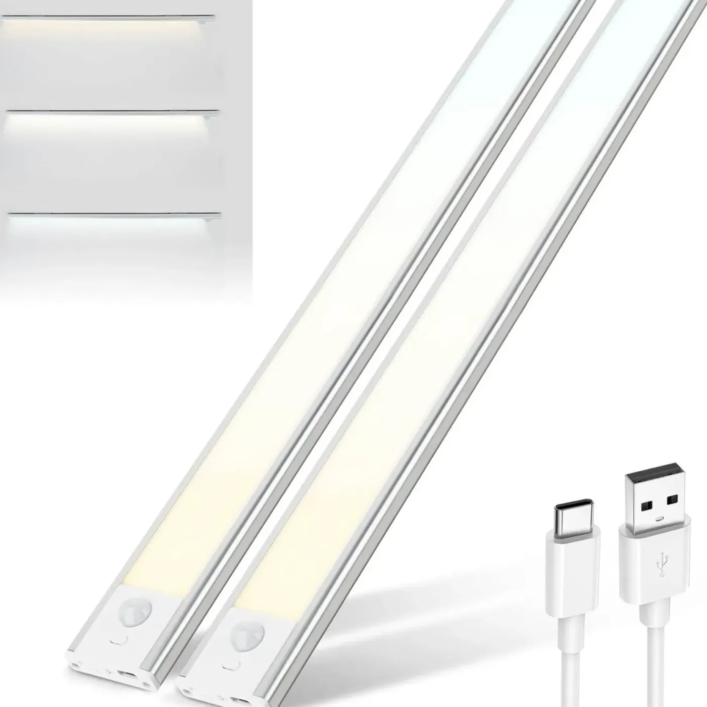 Brendz Kastverlichting - PIR sensor - USB-C - 40 cm - 3 kleurtemperaturen