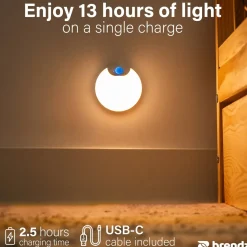 Brendz - Kastverlichting - USB-C Oplaadbaar - PIR Sensor