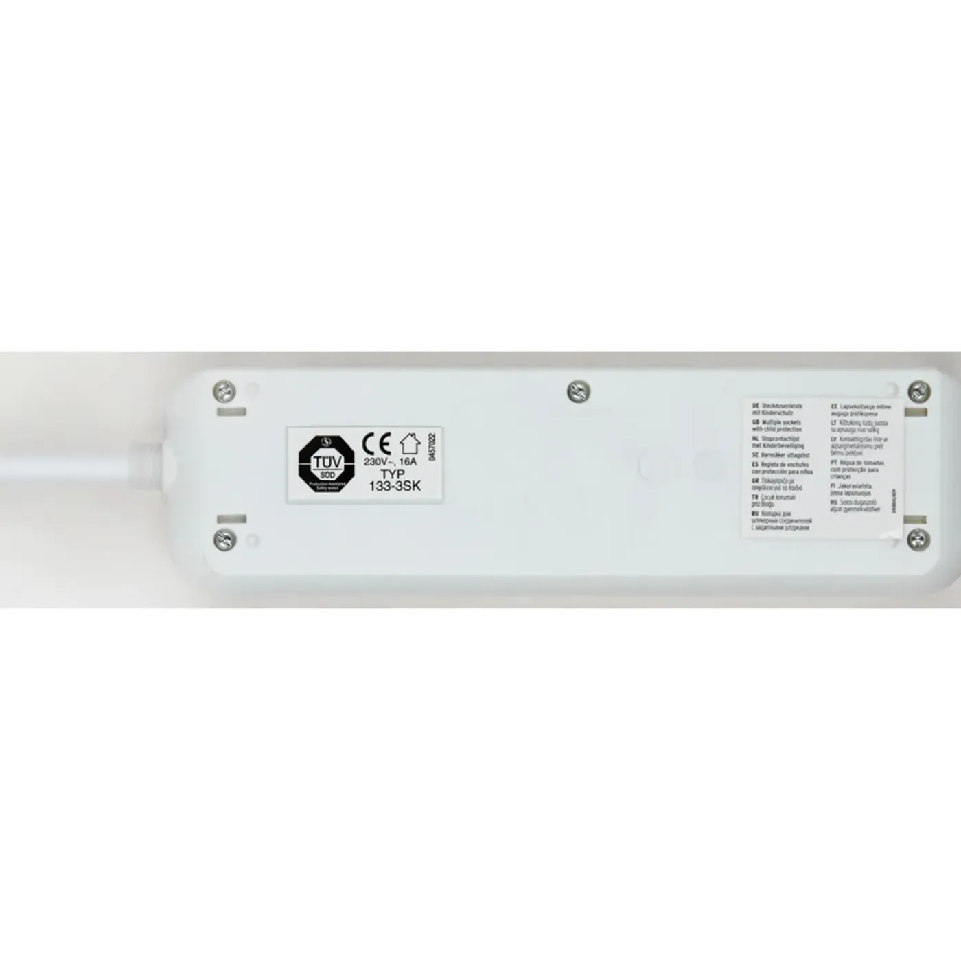 Brennenstuhl Eco-Line met schakelaar 3 stopcontacten wit 5 m H05VV-F 3G1,5