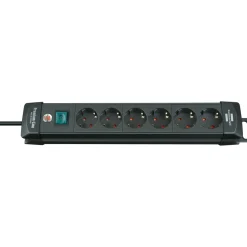 Brennenstuhl Stekkerdoos Premium-Line - 6-voudig - Zwart - 3m
